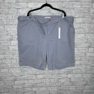 Gloria Vanderbilt Ultra Twill Bermuda Short‎ With Belt Light Great Size 24W